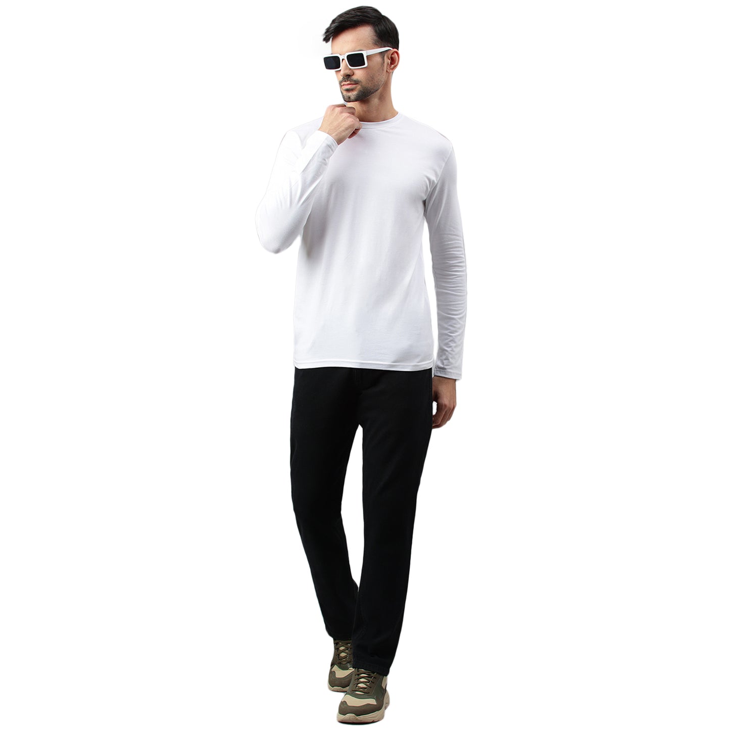 Be Simple's Supima Full Sleeves T-Shirt : White