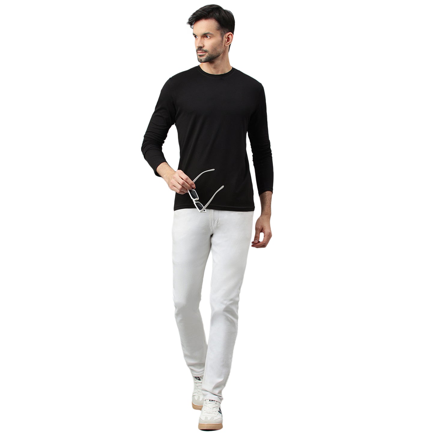 Be Simple's Supima Full Sleeves T-Shirt : Black