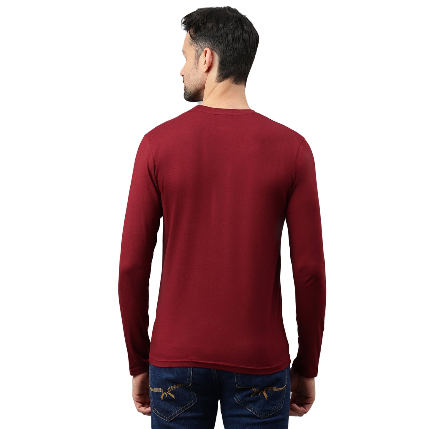 Be Simple's Supima Full Sleeves T-Shirt : Burgundy