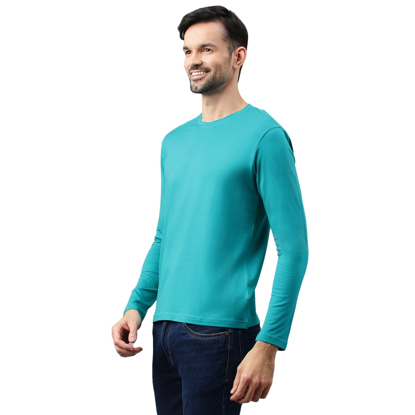 Be Simple's Supima Full Sleeves T-Shirt : Teal