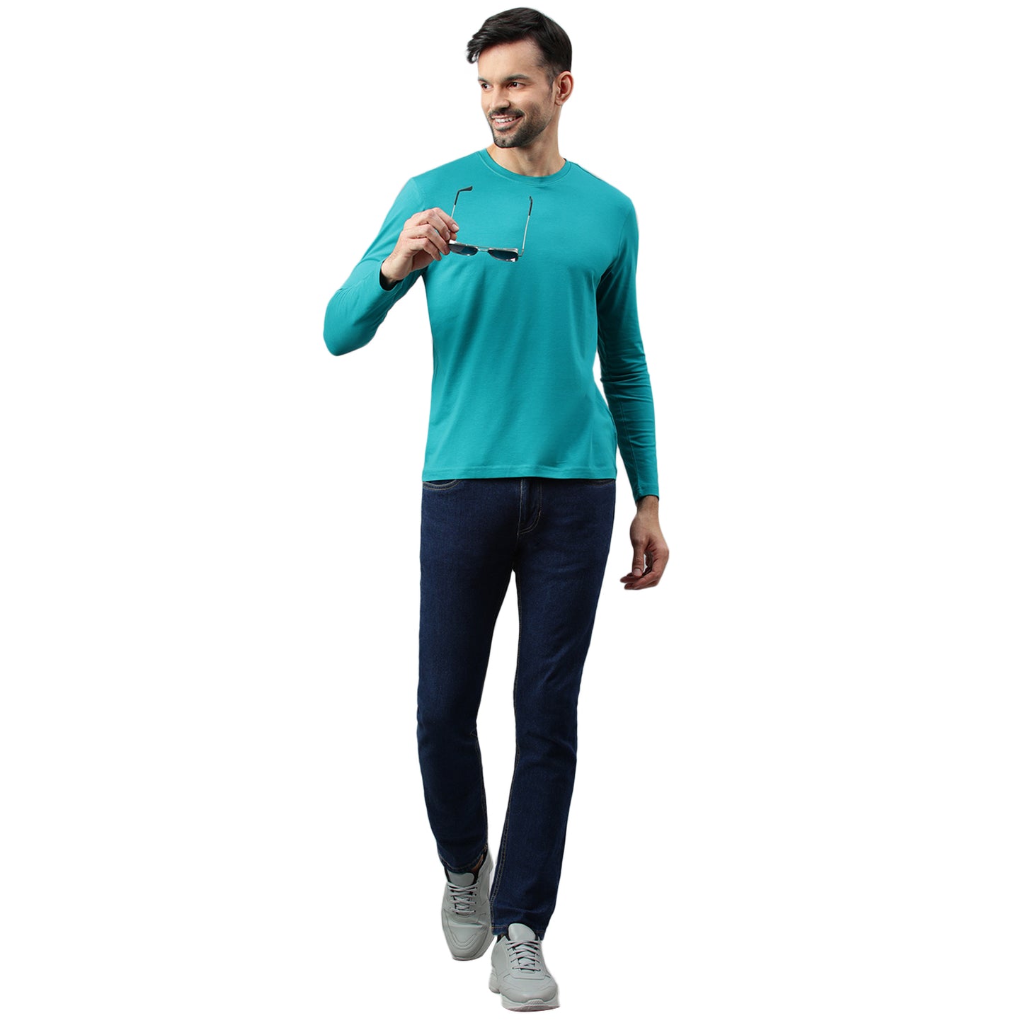Be Simple's Supima Full Sleeves T-Shirt : Teal