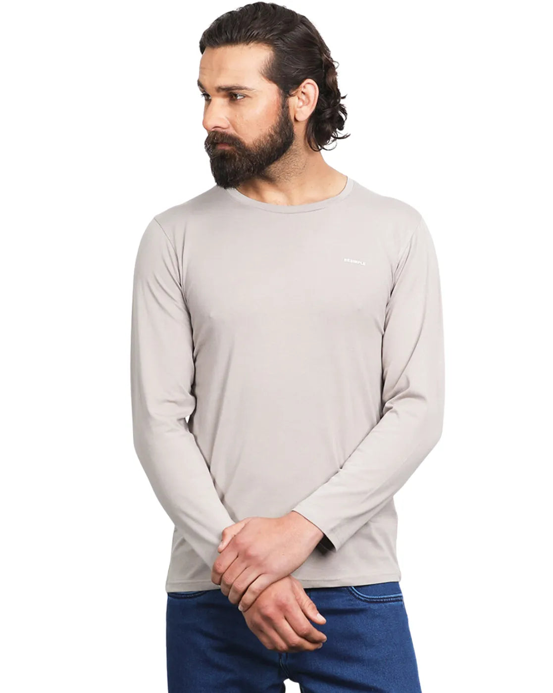 Men Cotton Full Sleeves T-shirt