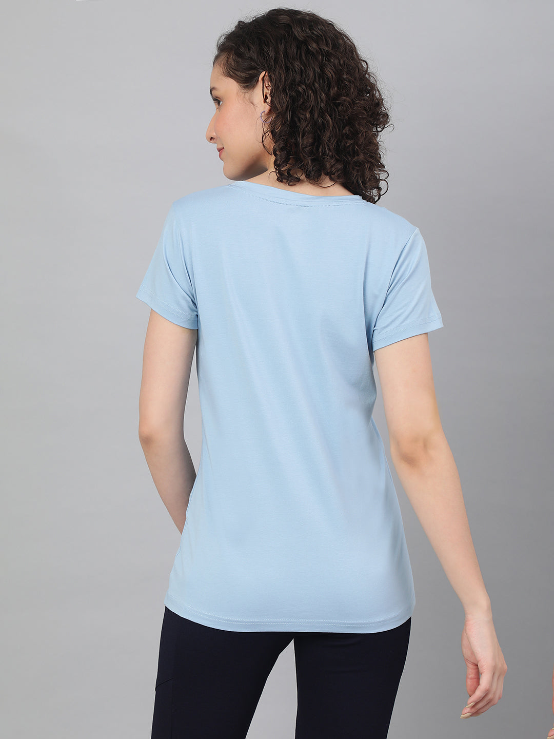 Supima Half Sleeves : Chambray Blue
