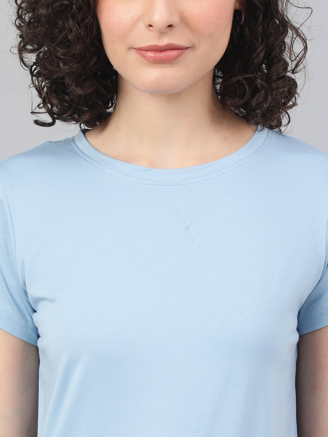 Supima Half Sleeves : Chambray Blue