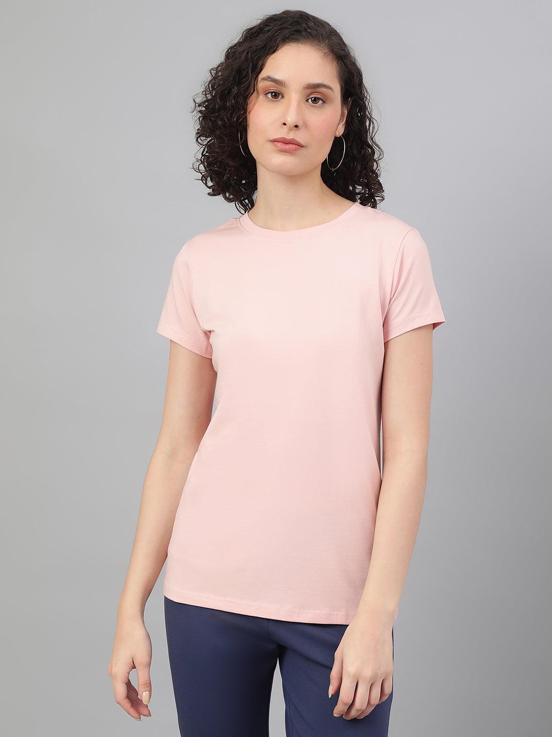 Supima Half Sleeves : Pink