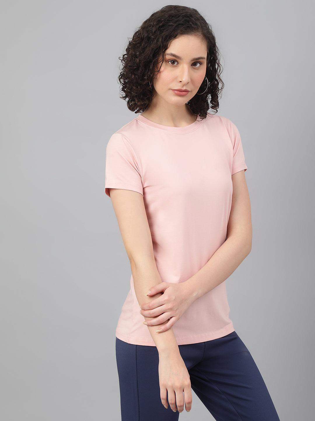 Supima Half Sleeves : Pink