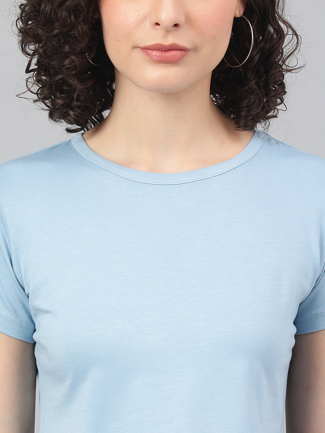 Supima Cotton Blue Color T-shirts for women - BeSimple
