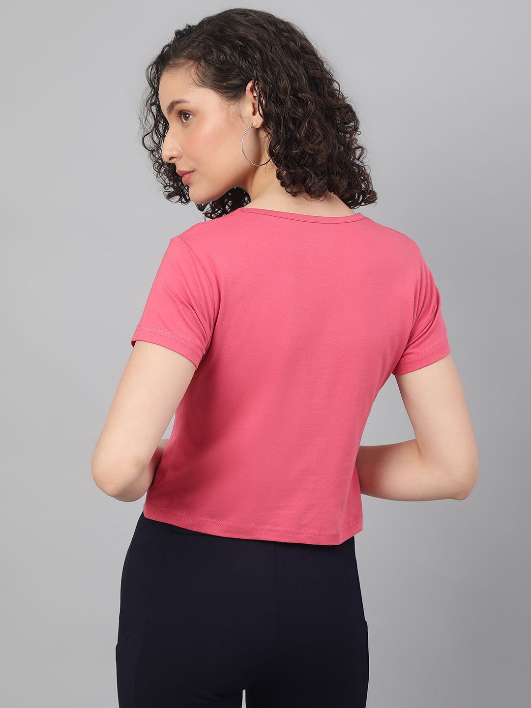 Supima Cotton Rose Color T-shirts for women - BeSimple