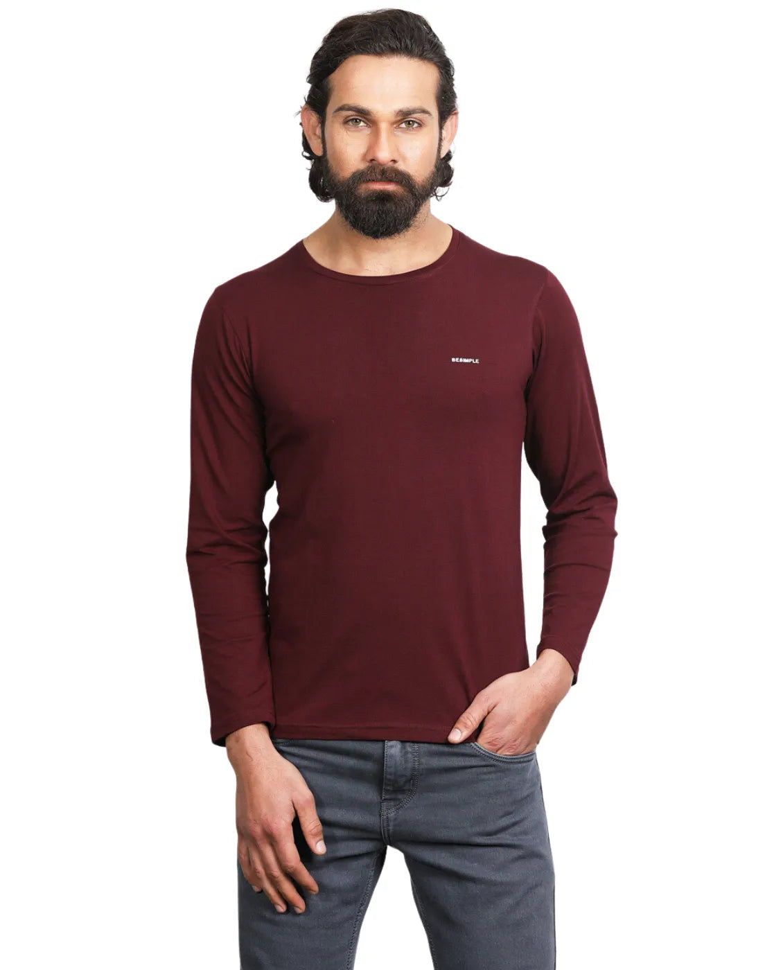 Men Cotton Full Sleeves T-shirt