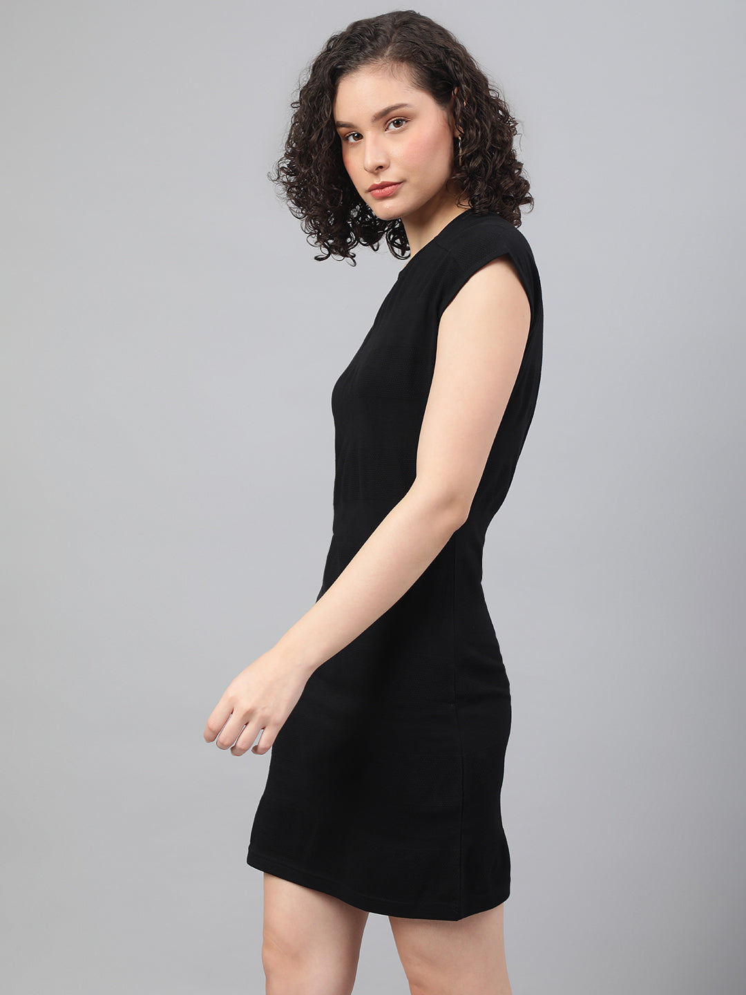 Popcorn Women Dress : Black
