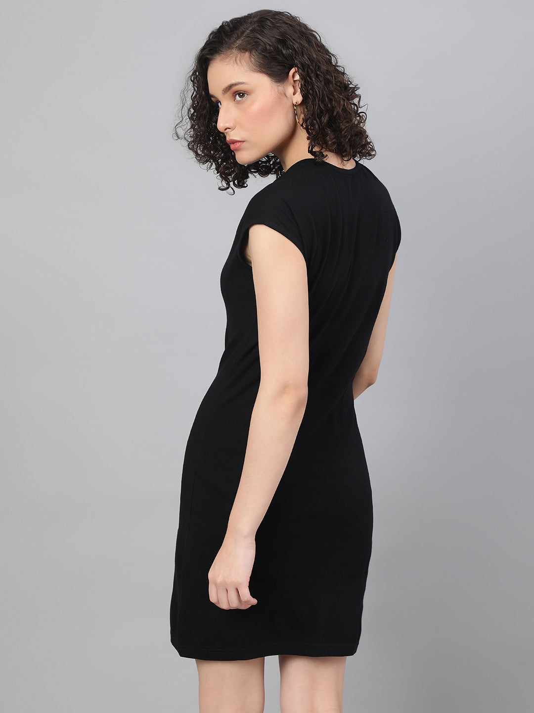 Popcorn Women Dress : Black