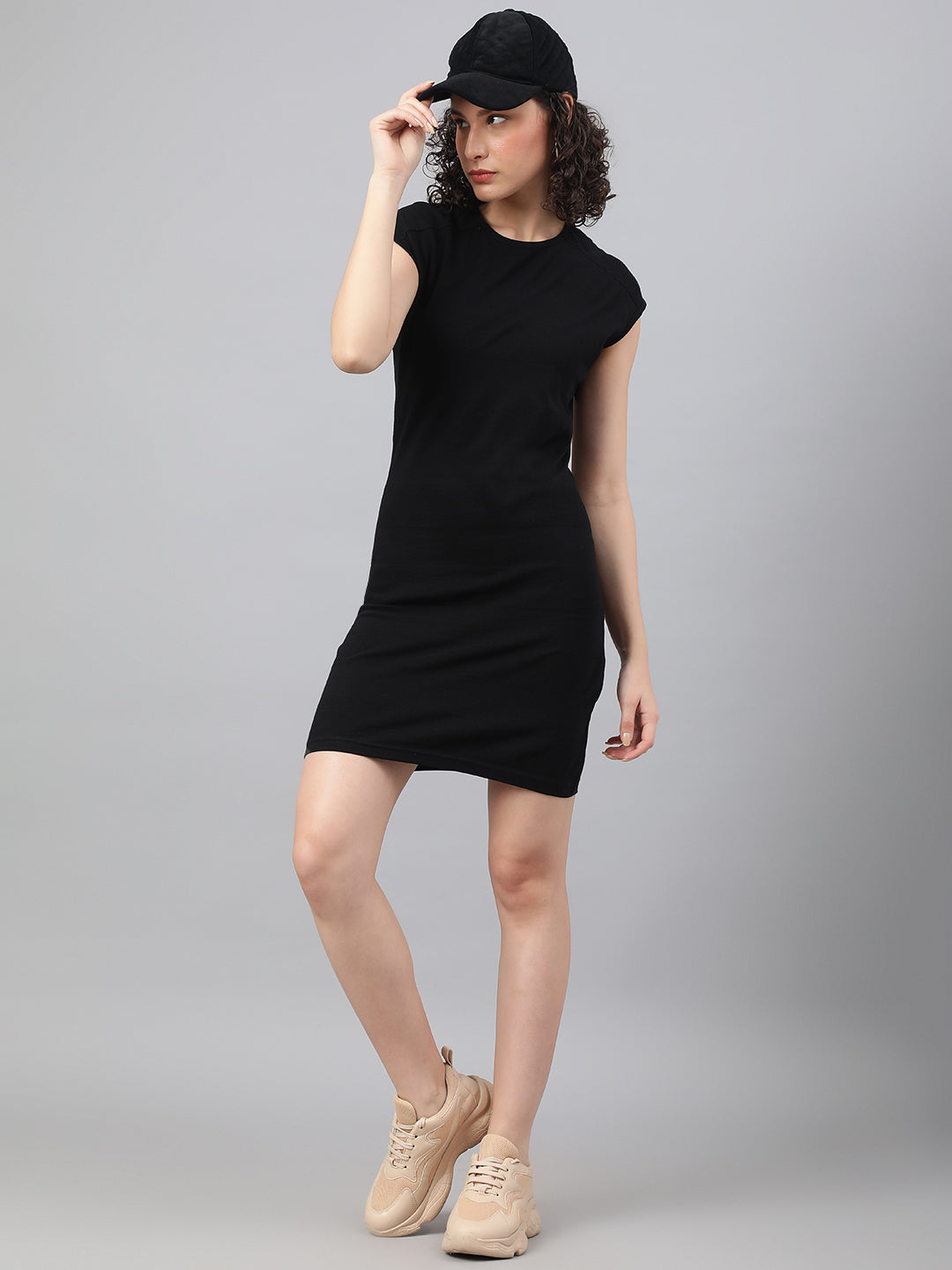 Popcorn Women Dress : Black