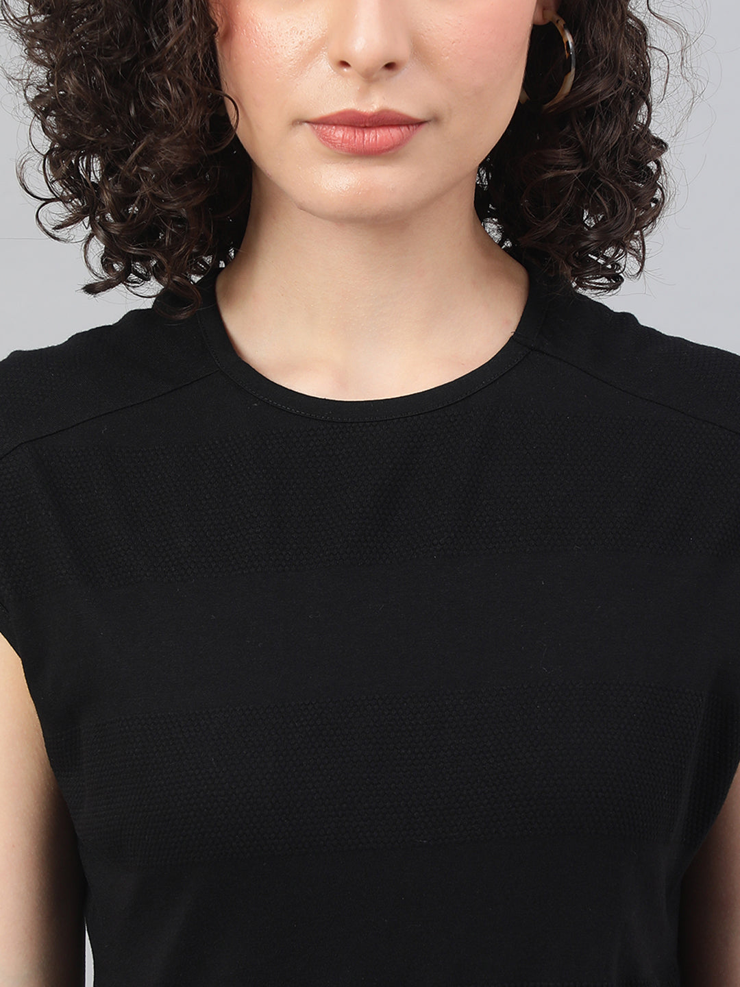 Popcorn Women Dress : Black