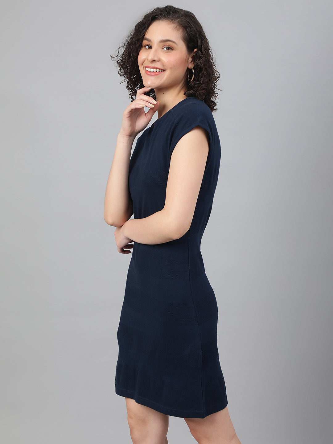 Popcorn Women Dress : Blue