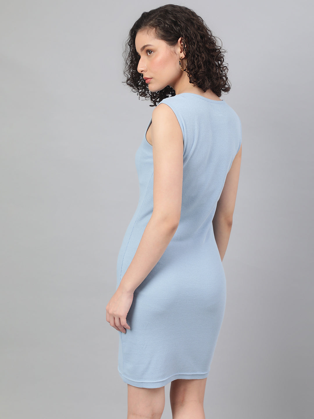Waffle Dress : Sky Blue