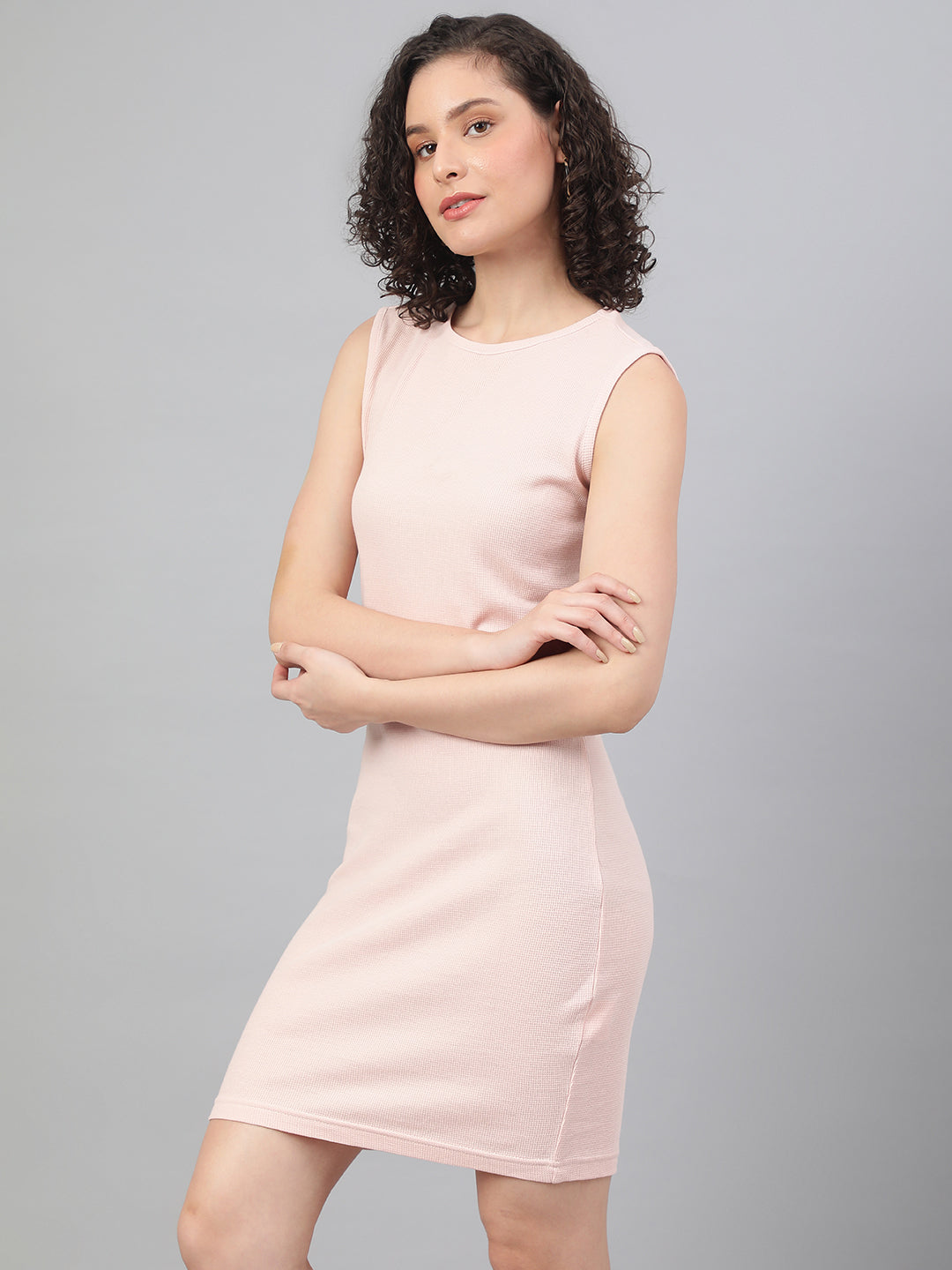 Waffle Dress : Peach