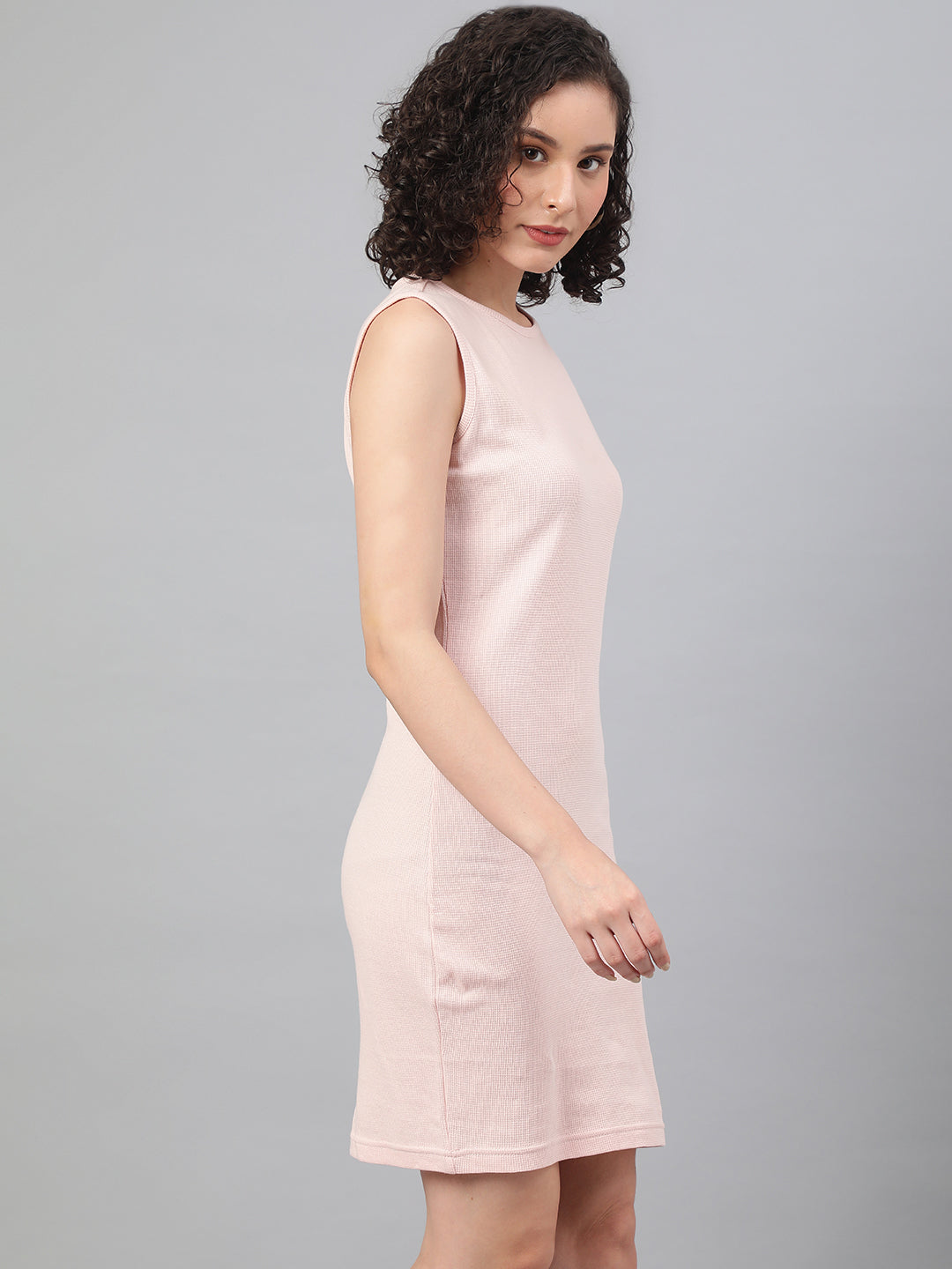 Waffle Dress : Peach