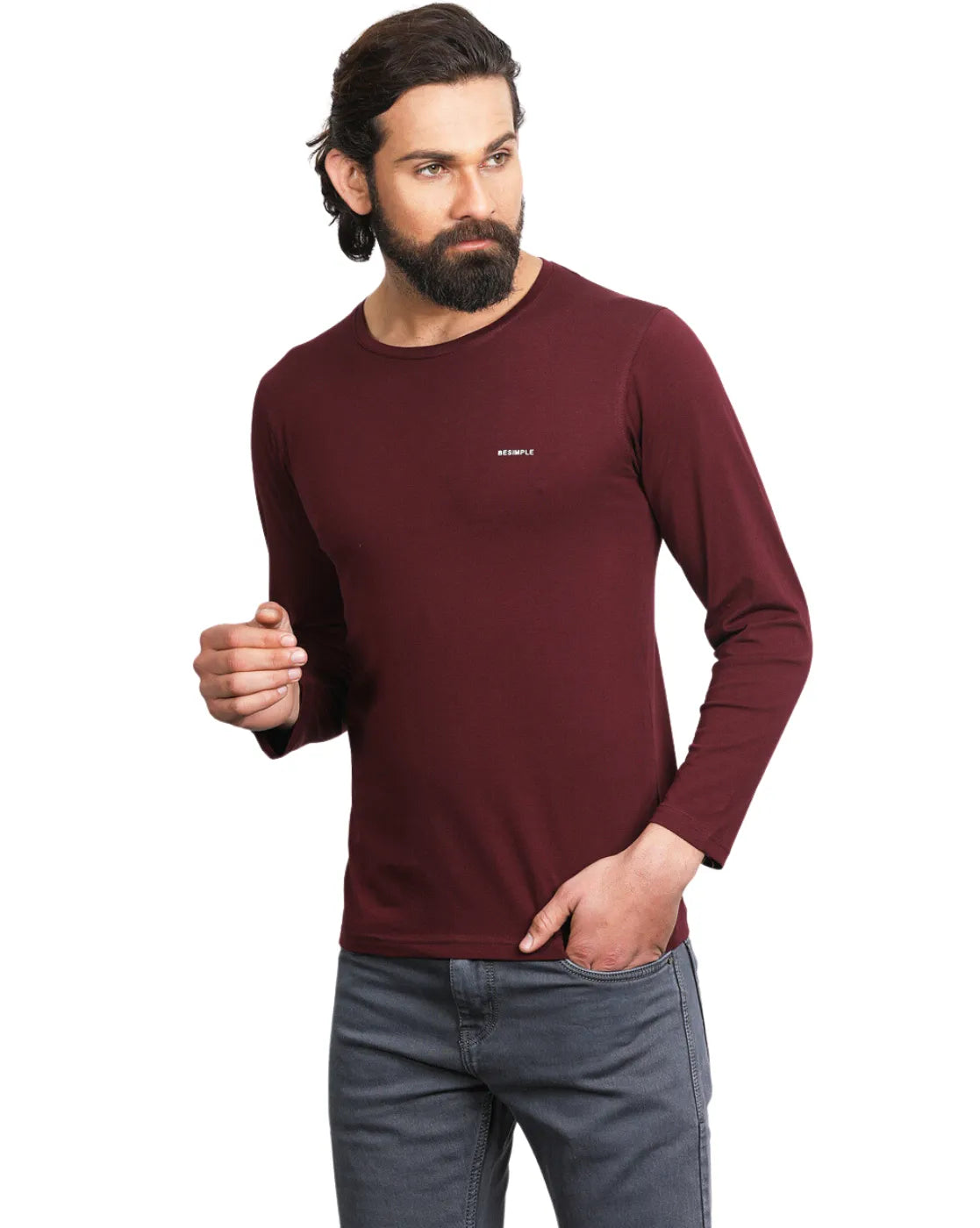 Men Cotton Full Sleeves T-shirt