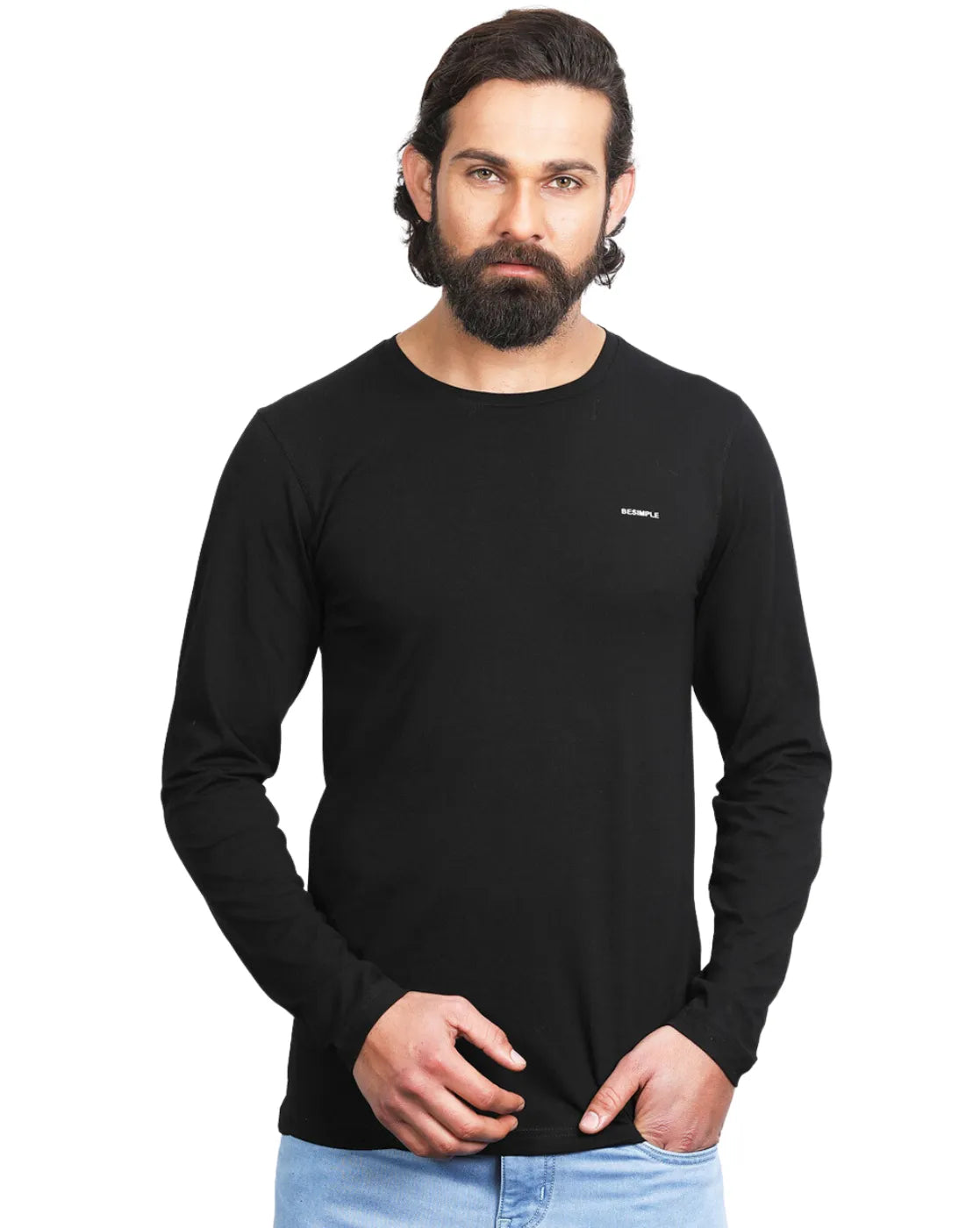 Men Cotton Full Sleeves T-shirt