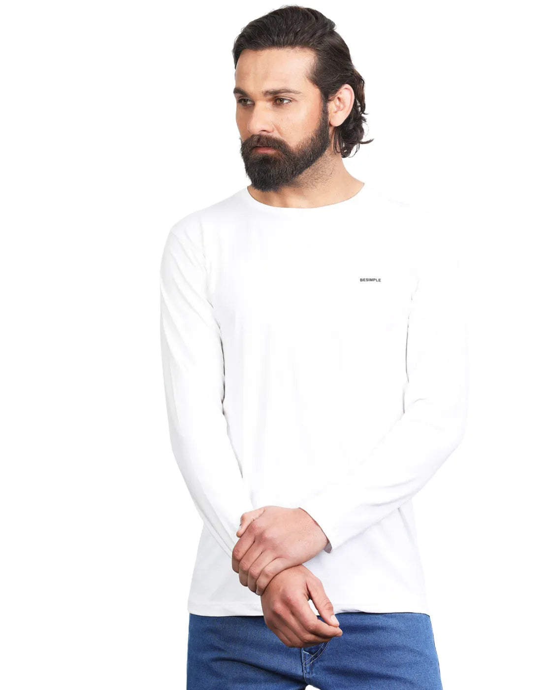 Men Cotton Full Sleeves T-shirt