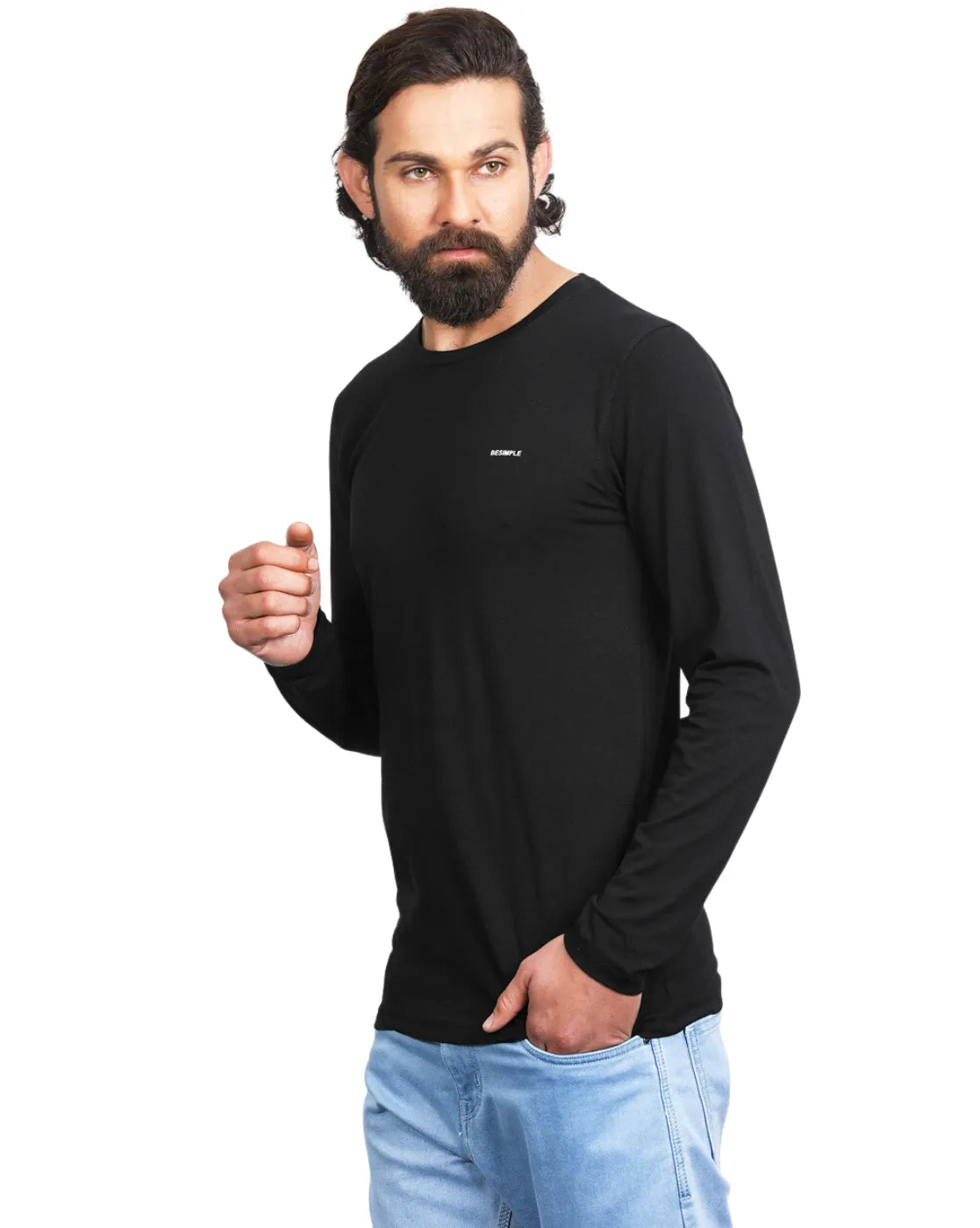 Men Cotton Full Sleeves T-shirt