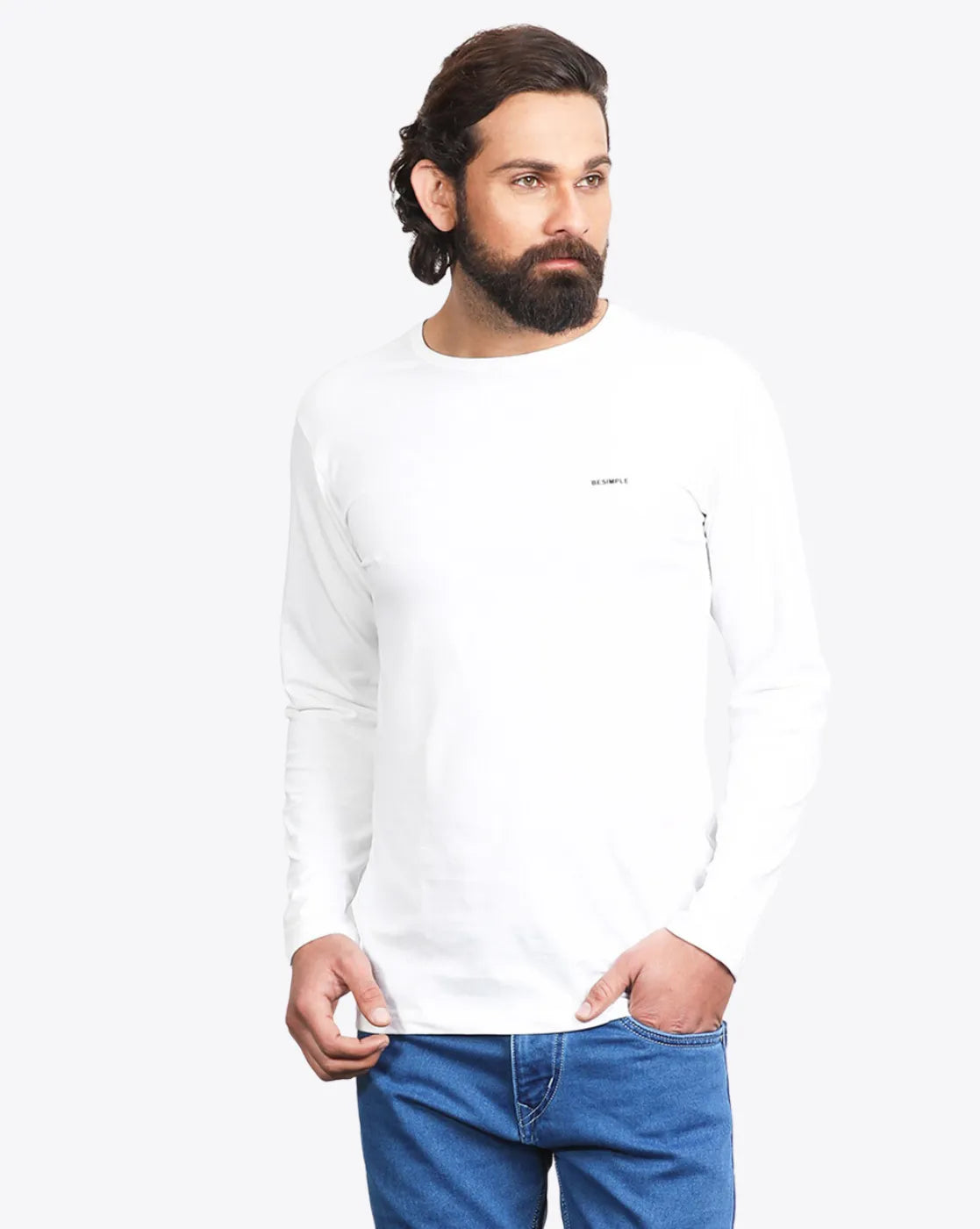Men Cotton Full Sleeves T-shirt
