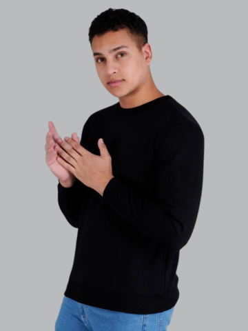 Men Solid Sweatshirts - Royal Collection