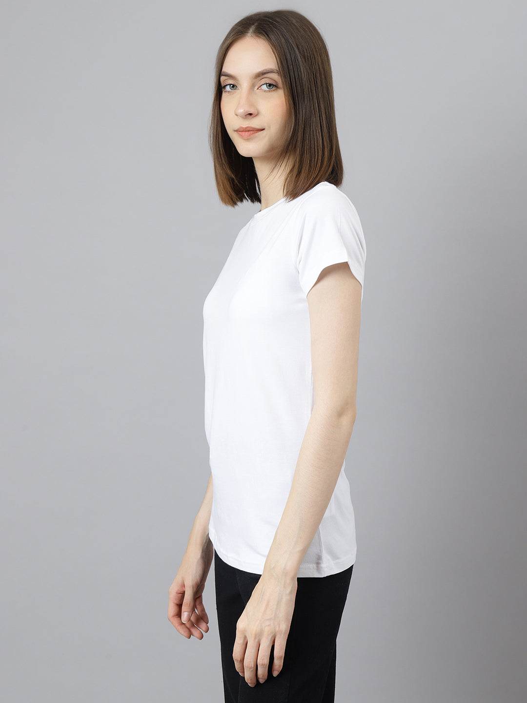 Supima Half Sleeves : White