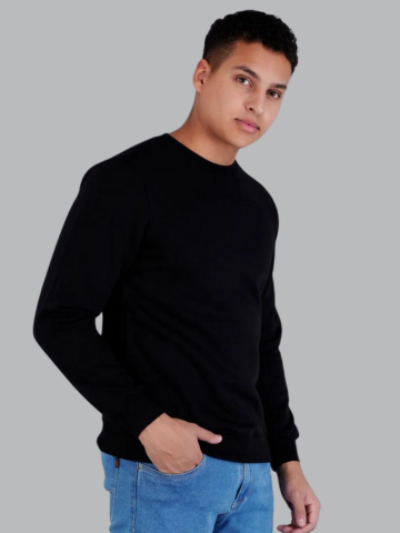 Solid Sweatshirt : Royal Black