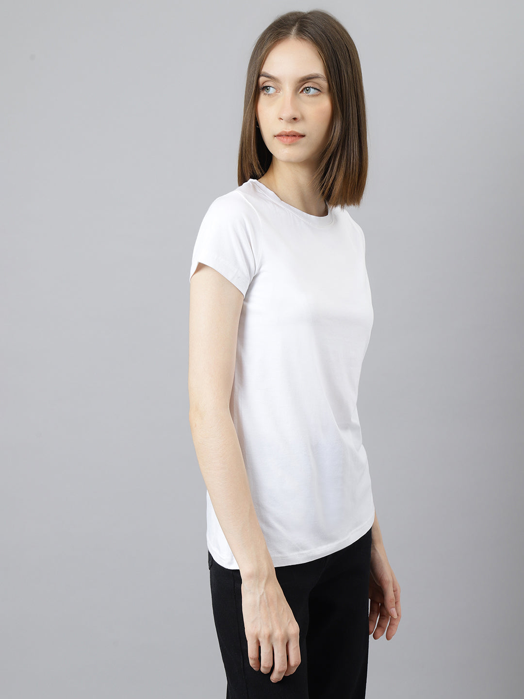 Supima Half Sleeves : White