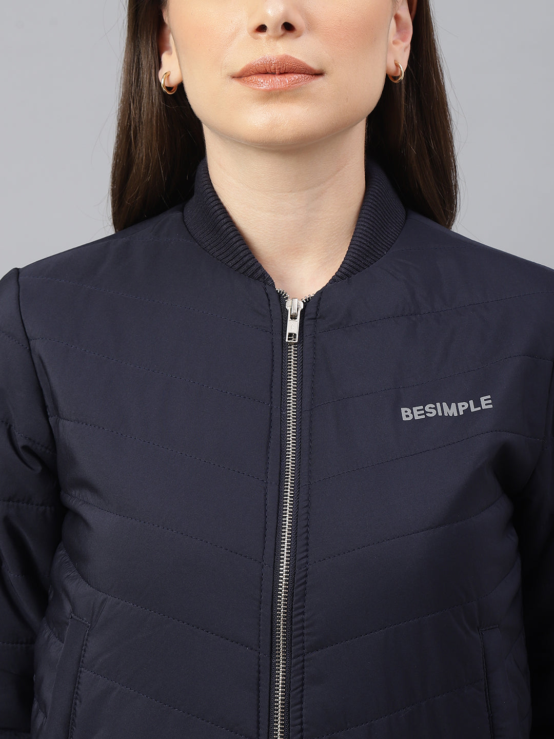 Women Bomber Jacket : Navy