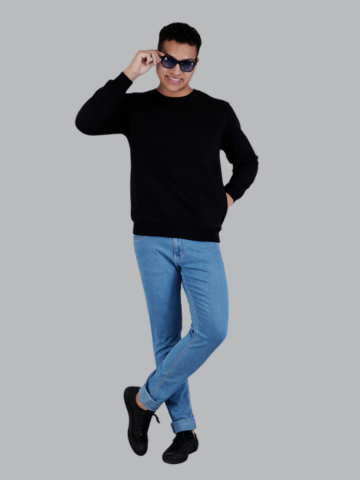 Men Solid Sweatshirts - Royal Collection