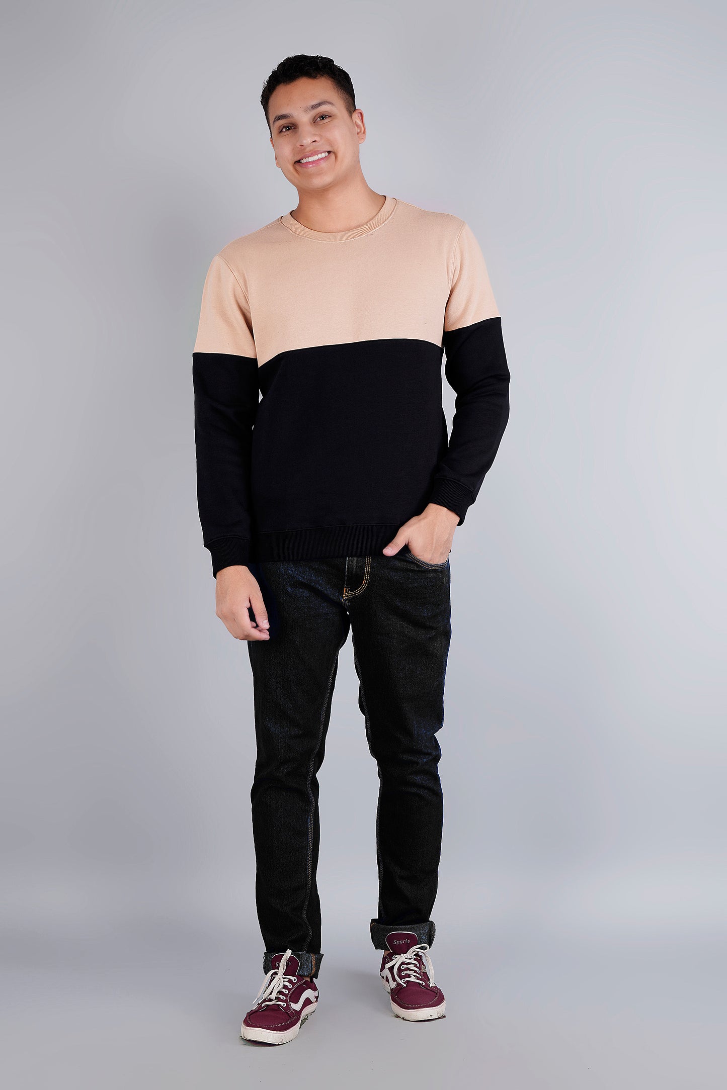 Men Solid Sweatshirts - Royal Collection