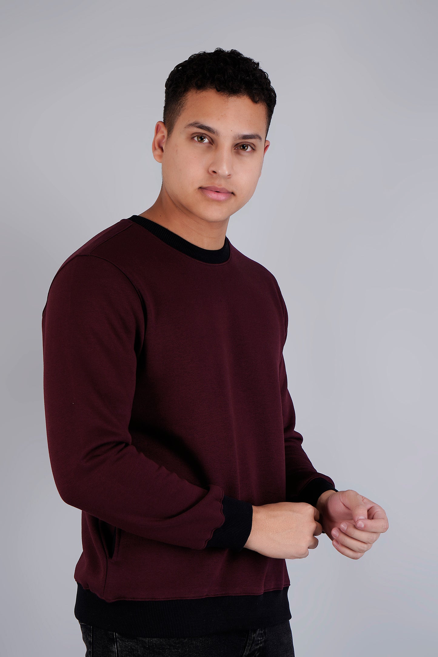 Men Solid Sweatshirts - Royal Collection