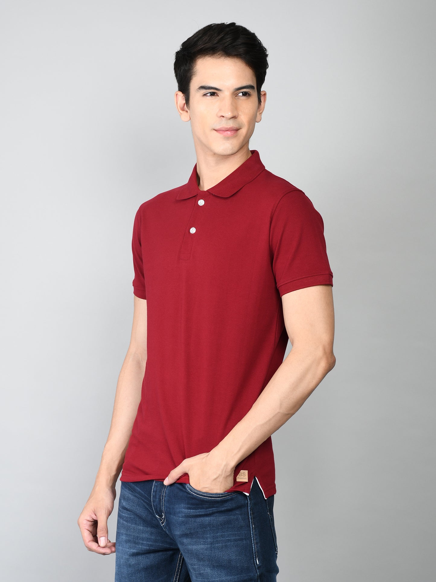 Golfer Polo T-Shirt for Men: Maroon