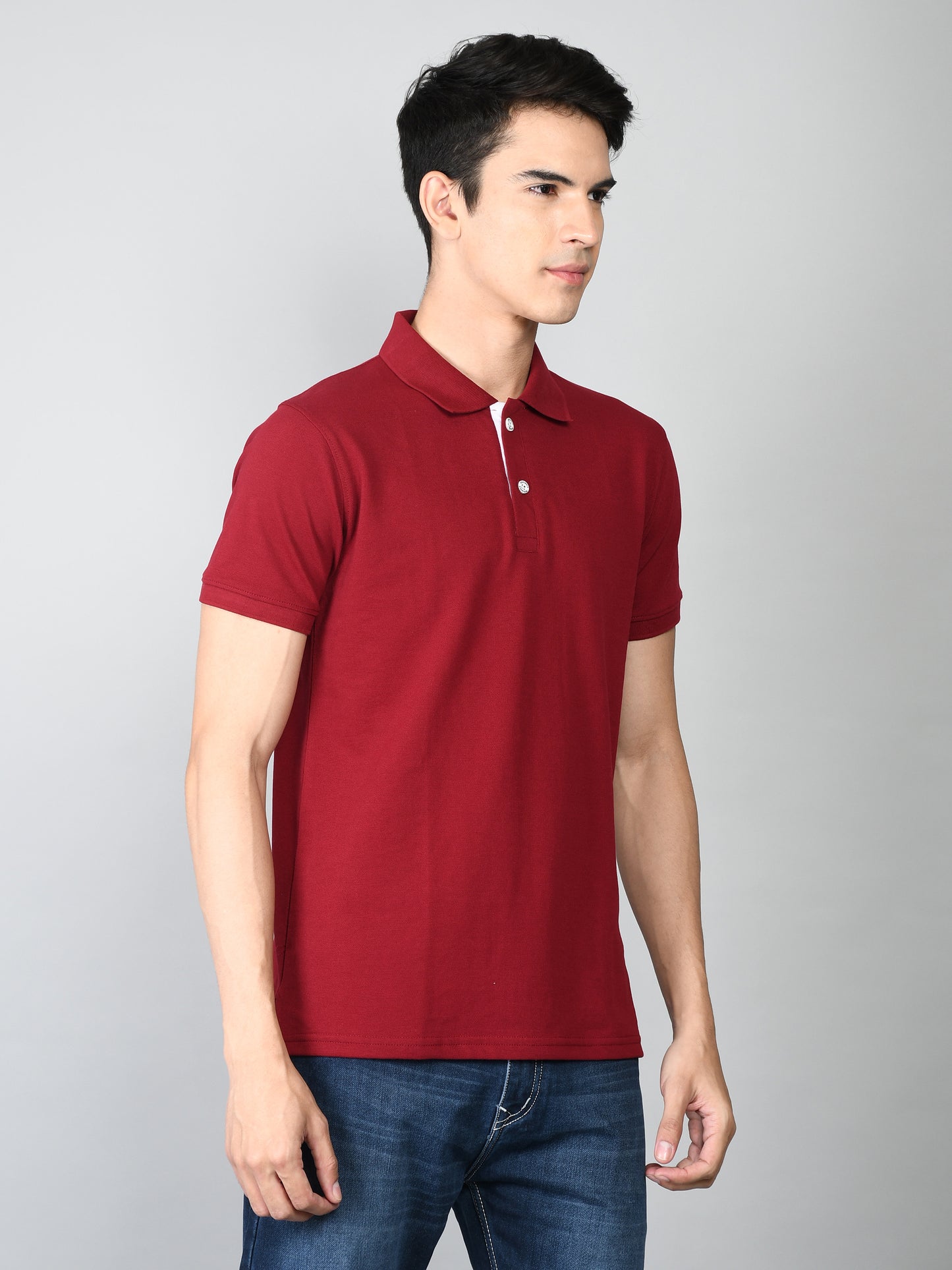 Golfer Polo T-Shirt for Men: Maroon