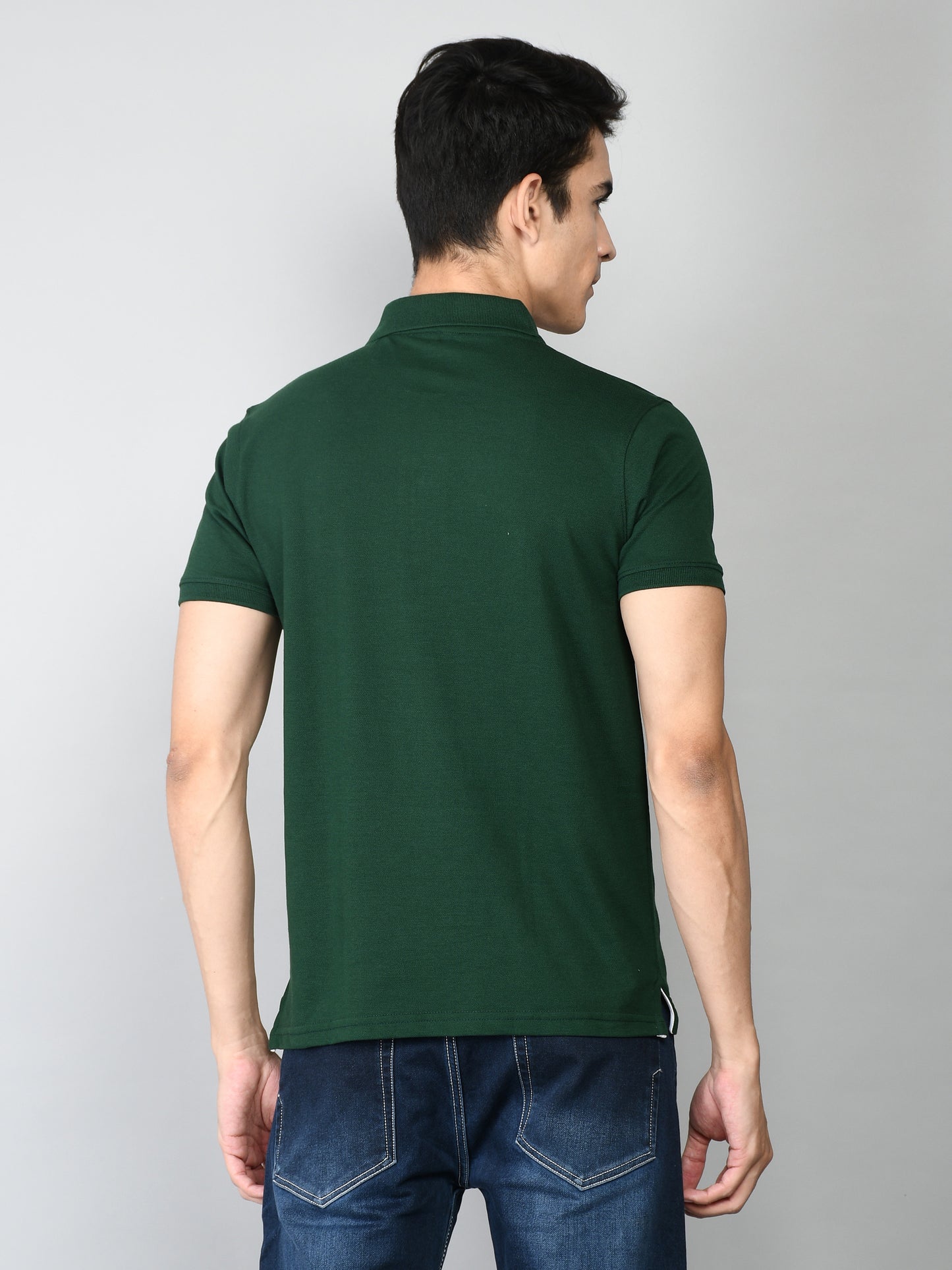 Golfer Polo T-Shirt for Men: Bottle Green