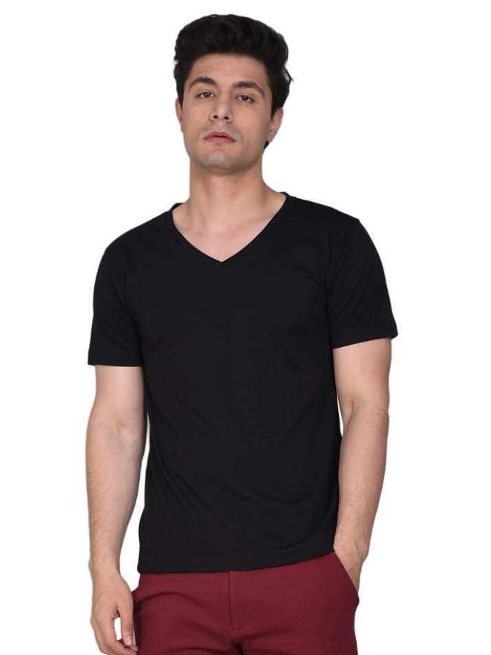 Tencel V-Neck : Black