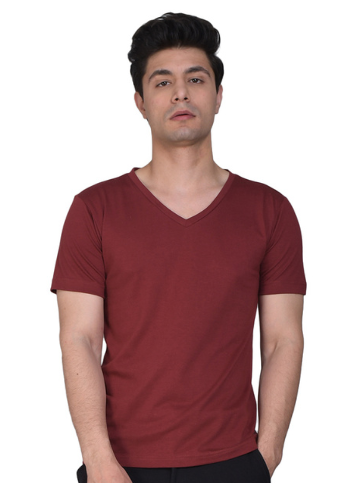 Tencel V-Neck : Merlot