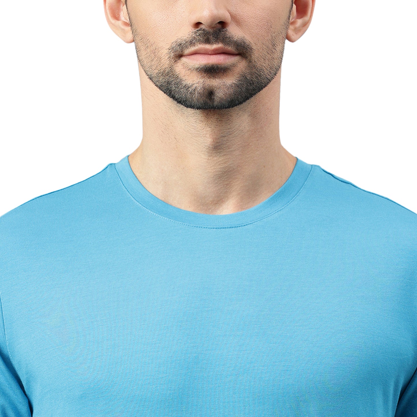 Supima Half Sleeves T-Shirt: Blue