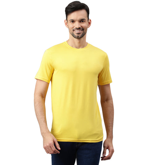 Supima Half Sleeves T-Shirt: Lemon