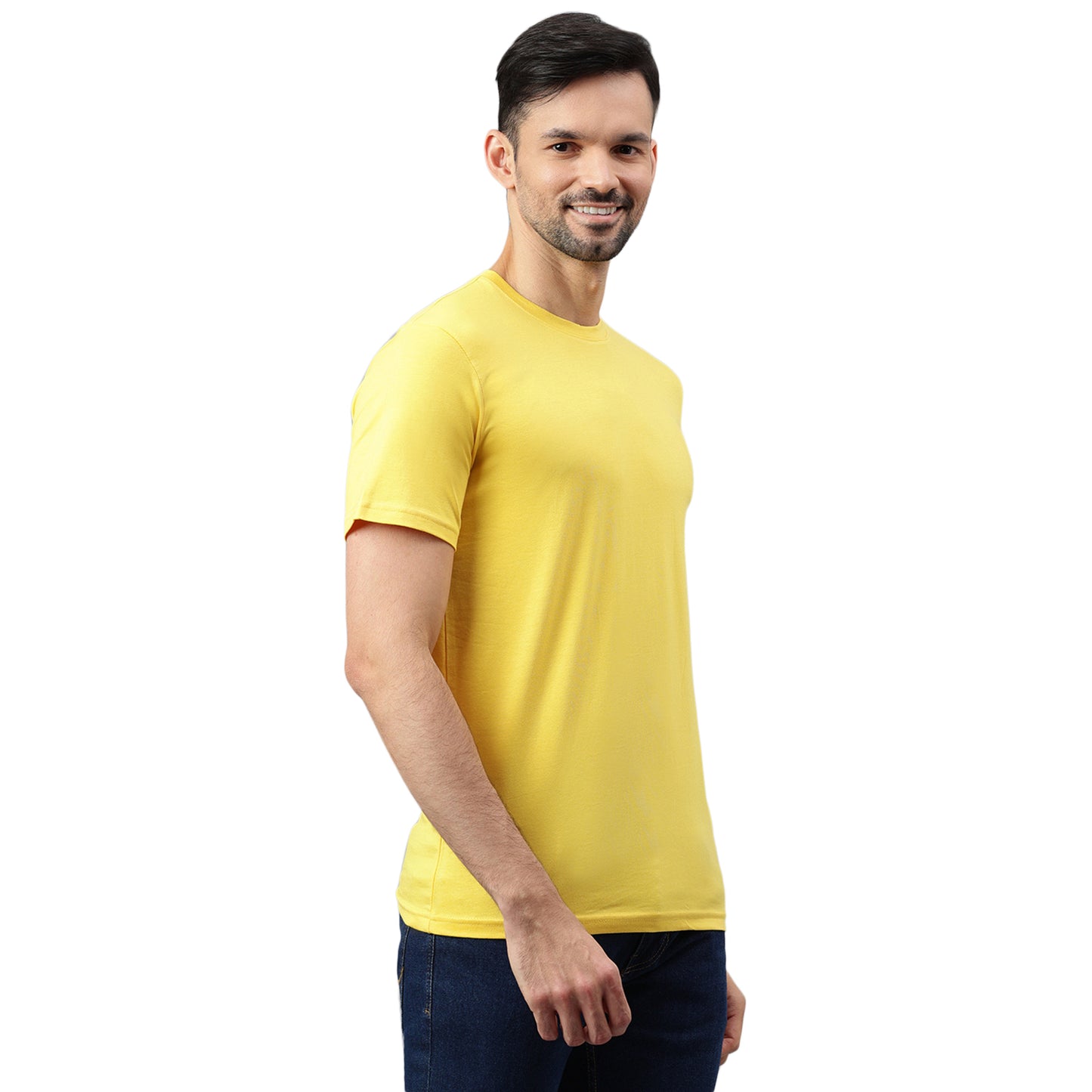 Supima Half Sleeves T-Shirt: Lemon