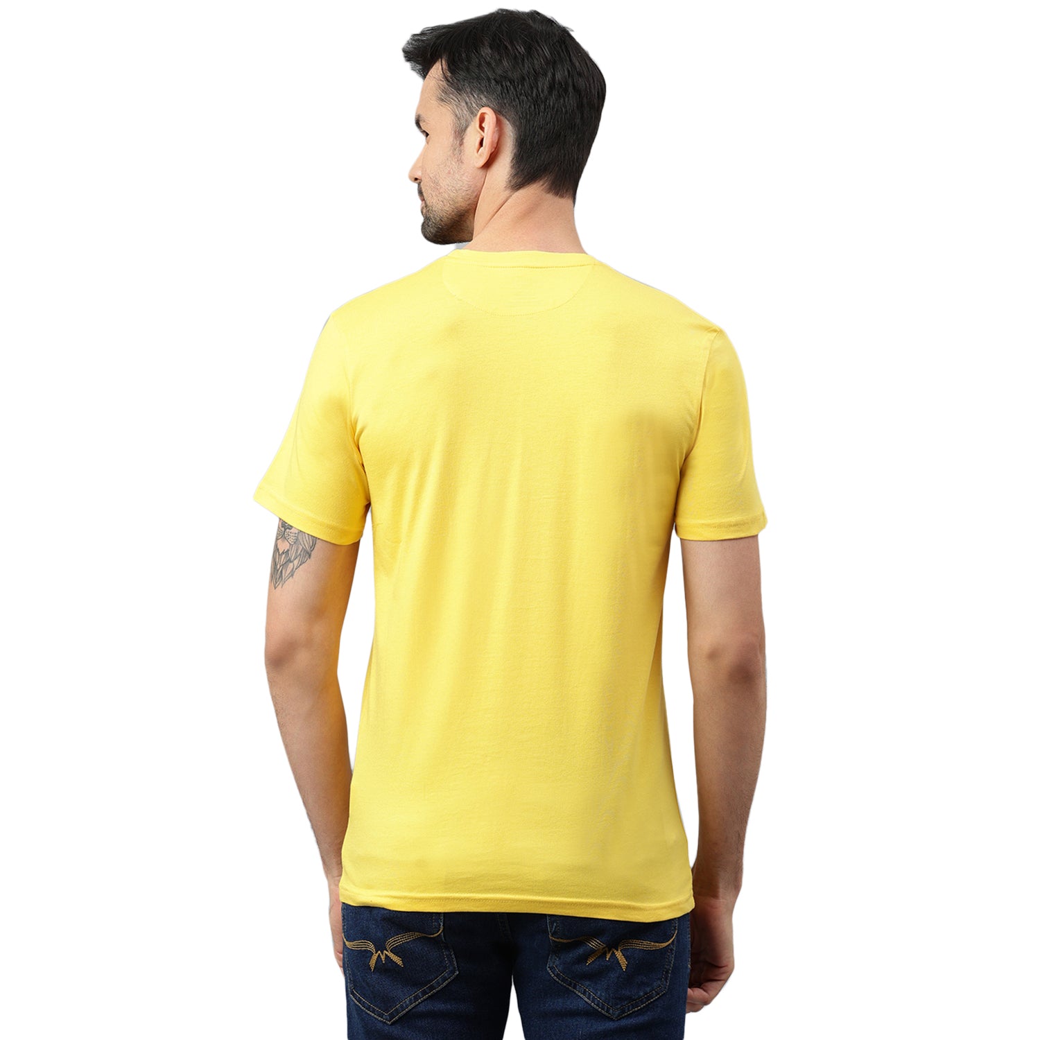 Supima Half Sleeves T-Shirt: Lemon