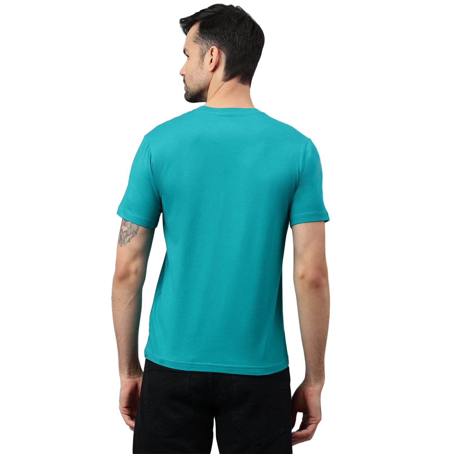 Supima Half Sleeves T-Shirt: Sky Blue