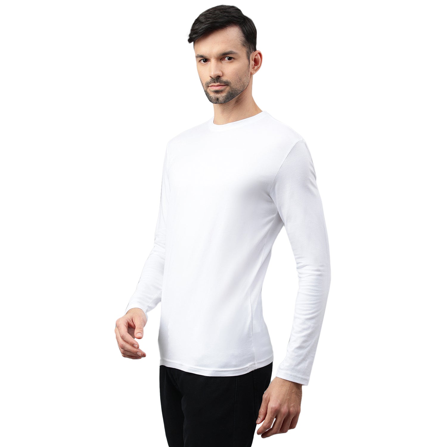 Be Simple's Supima Full Sleeves T-Shirt : White