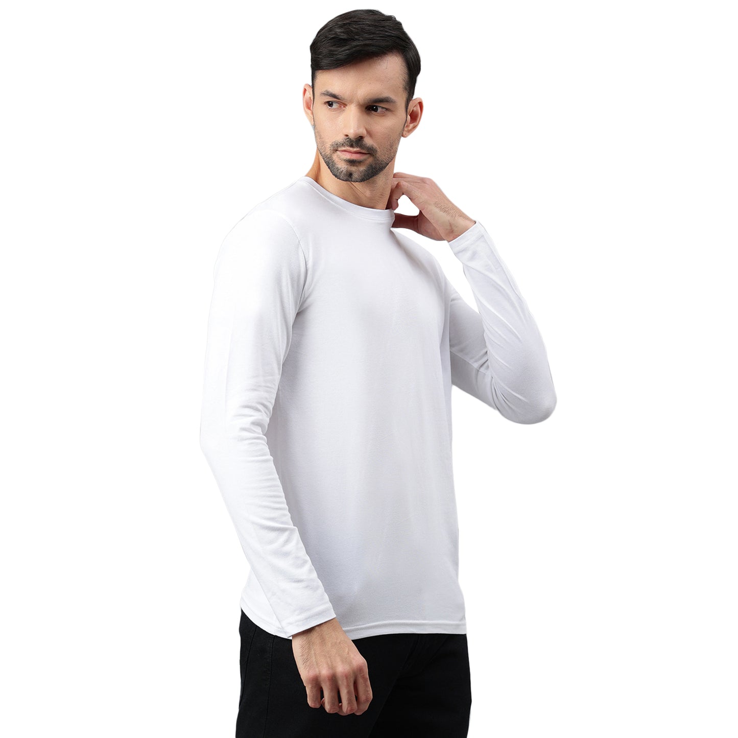 Be Simple's Supima Full Sleeves T-Shirt : White