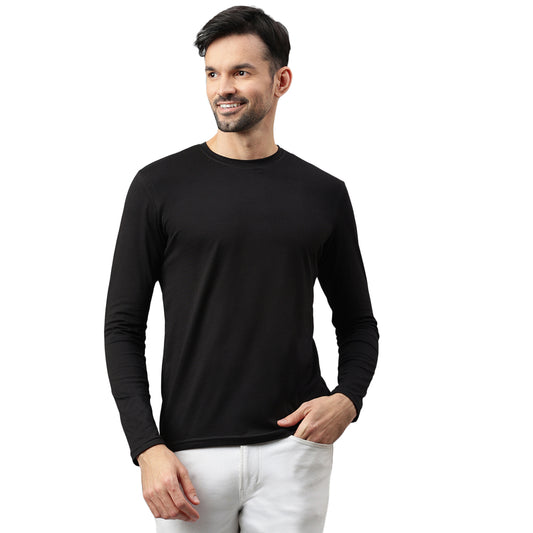 Be Simple's Supima Full Sleeves T-Shirt : Black