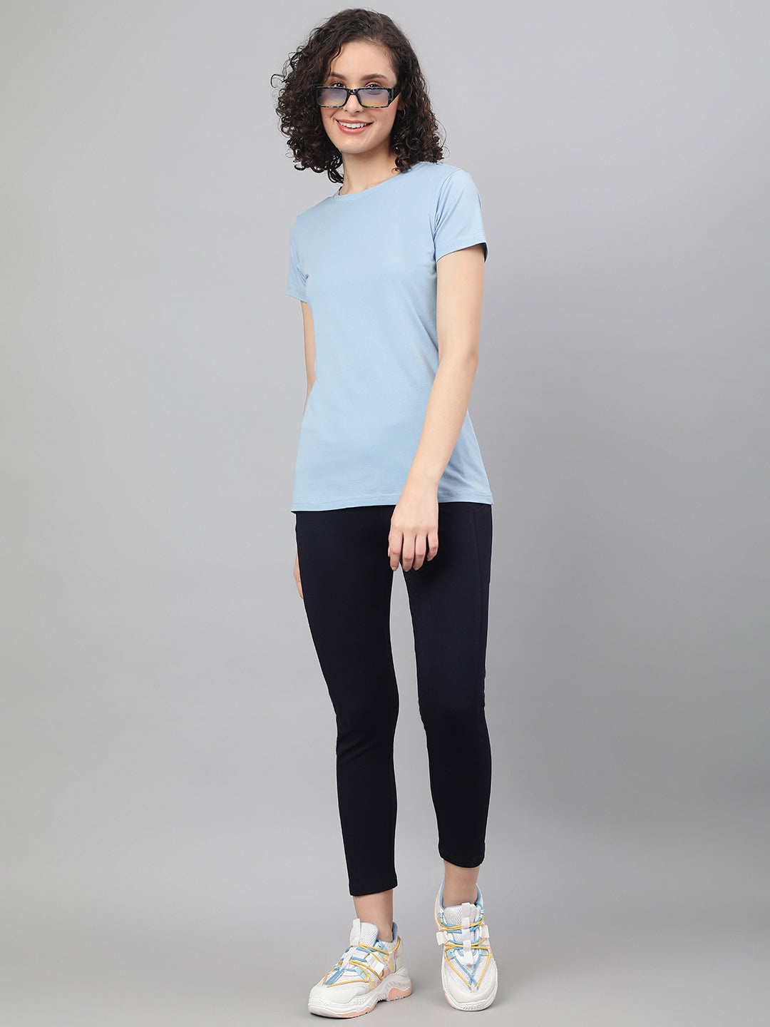 Supima Half Sleeves : Chambray Blue