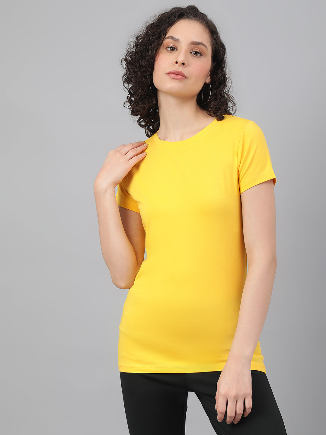 Supima Half Sleeves : Lemon