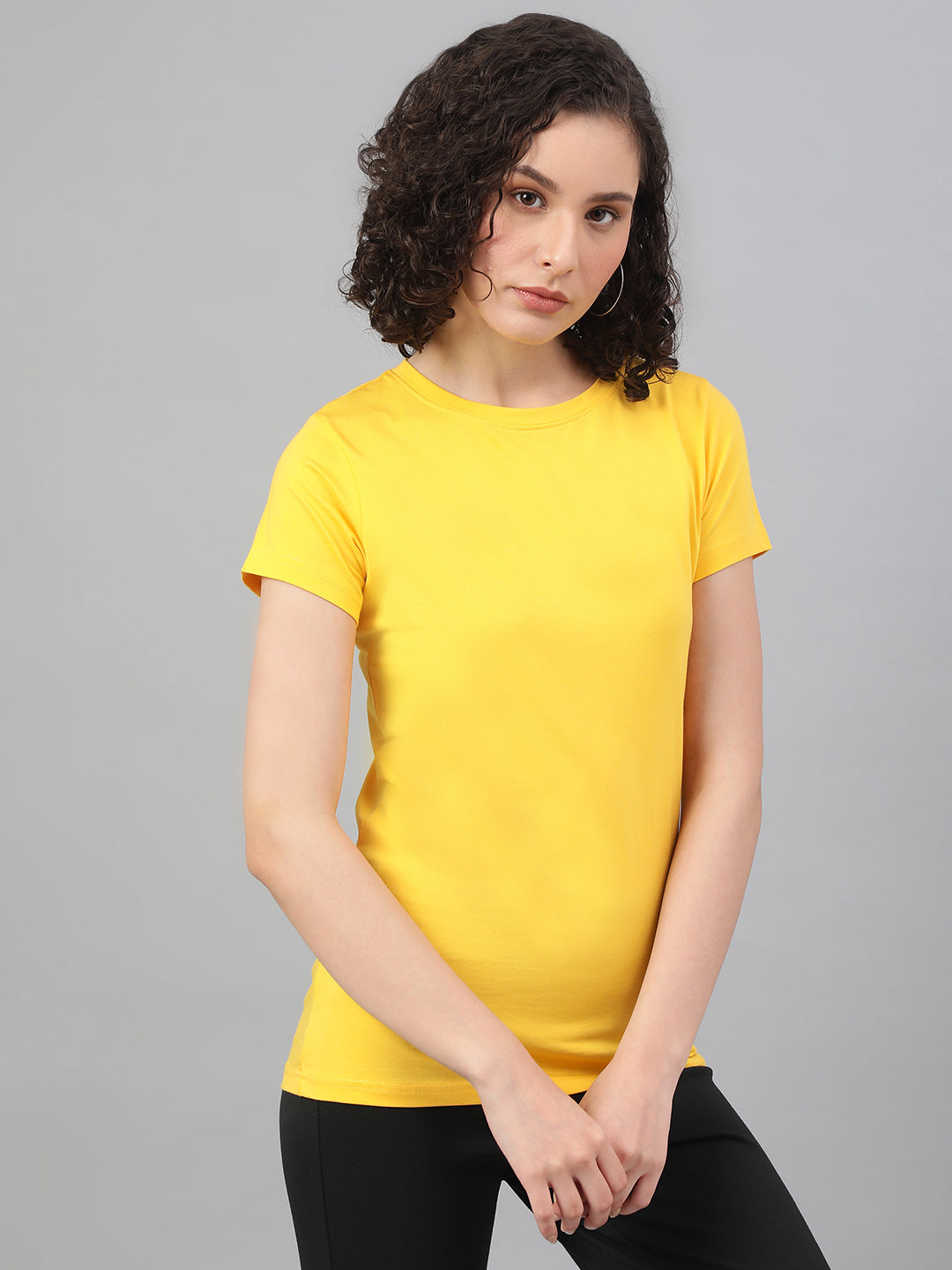 Supima Half Sleeves : Lemon